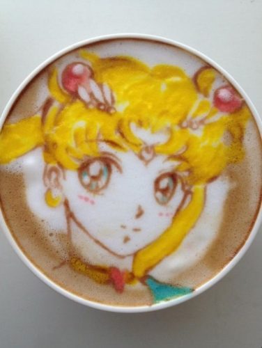 anime coffee art sailomoon
