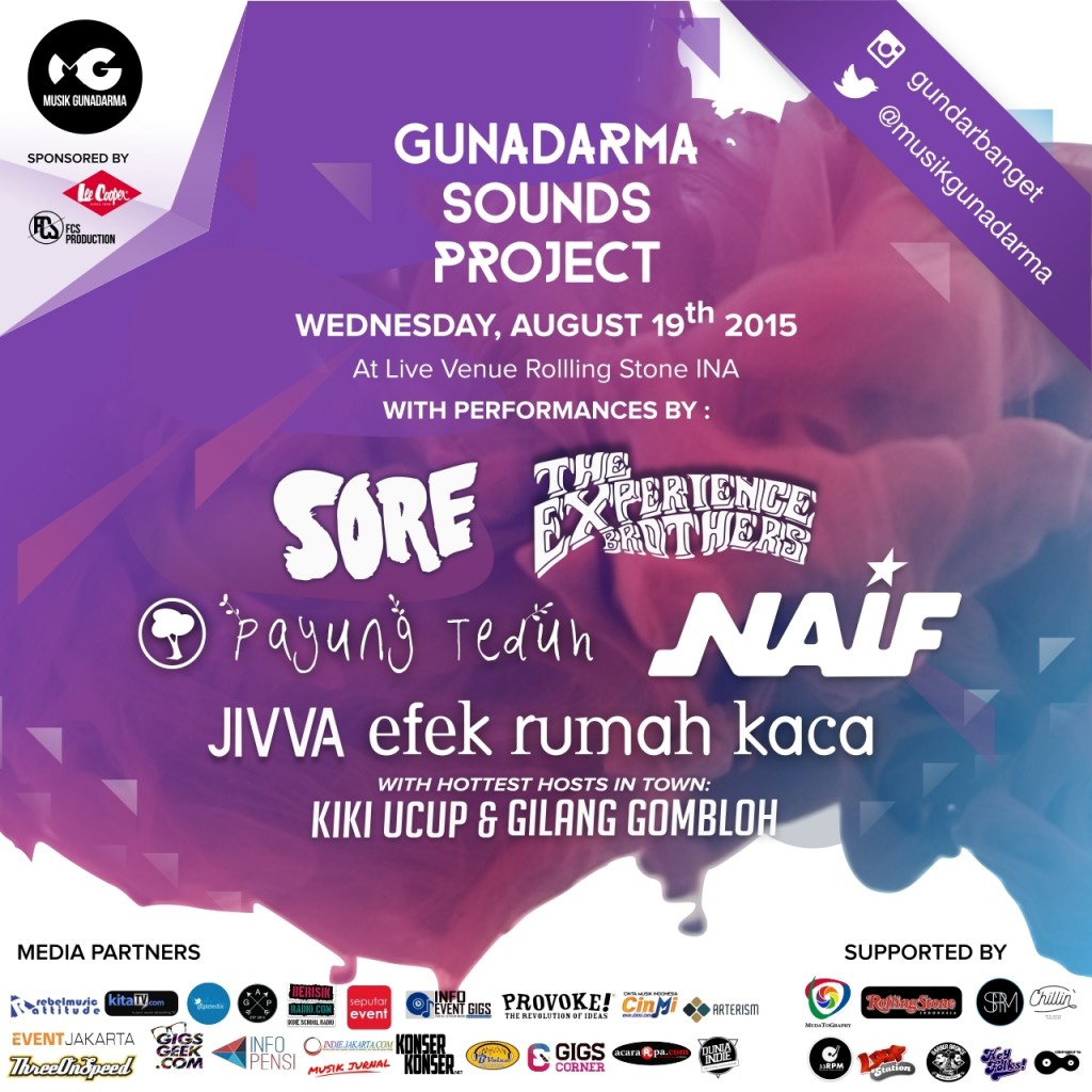 poster event gunadarman sounds project 2015
