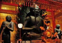 Nimbus Berbentuk Lidah Api di Fudo Myo-o