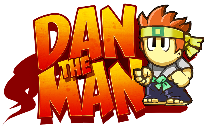Dan the man последняя версия. Дэн зе Мэн. Игра dan the man. Dan the man персонажи. Dan the man логотип.