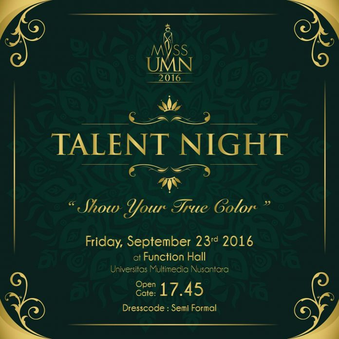 poster promo talent night miss umn 2016