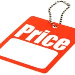 price tag with copy space