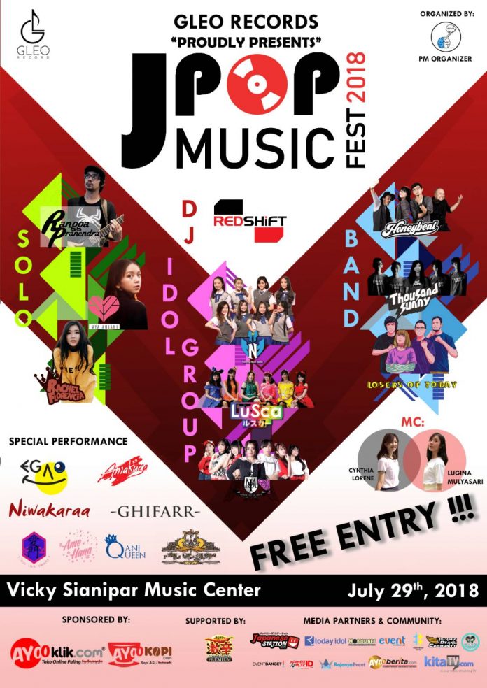 poster promo event j-pop music festival 2018